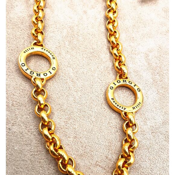 Vintage Giorgio Beverly Hills Chain Link Necklace - Picture 3 of 5
